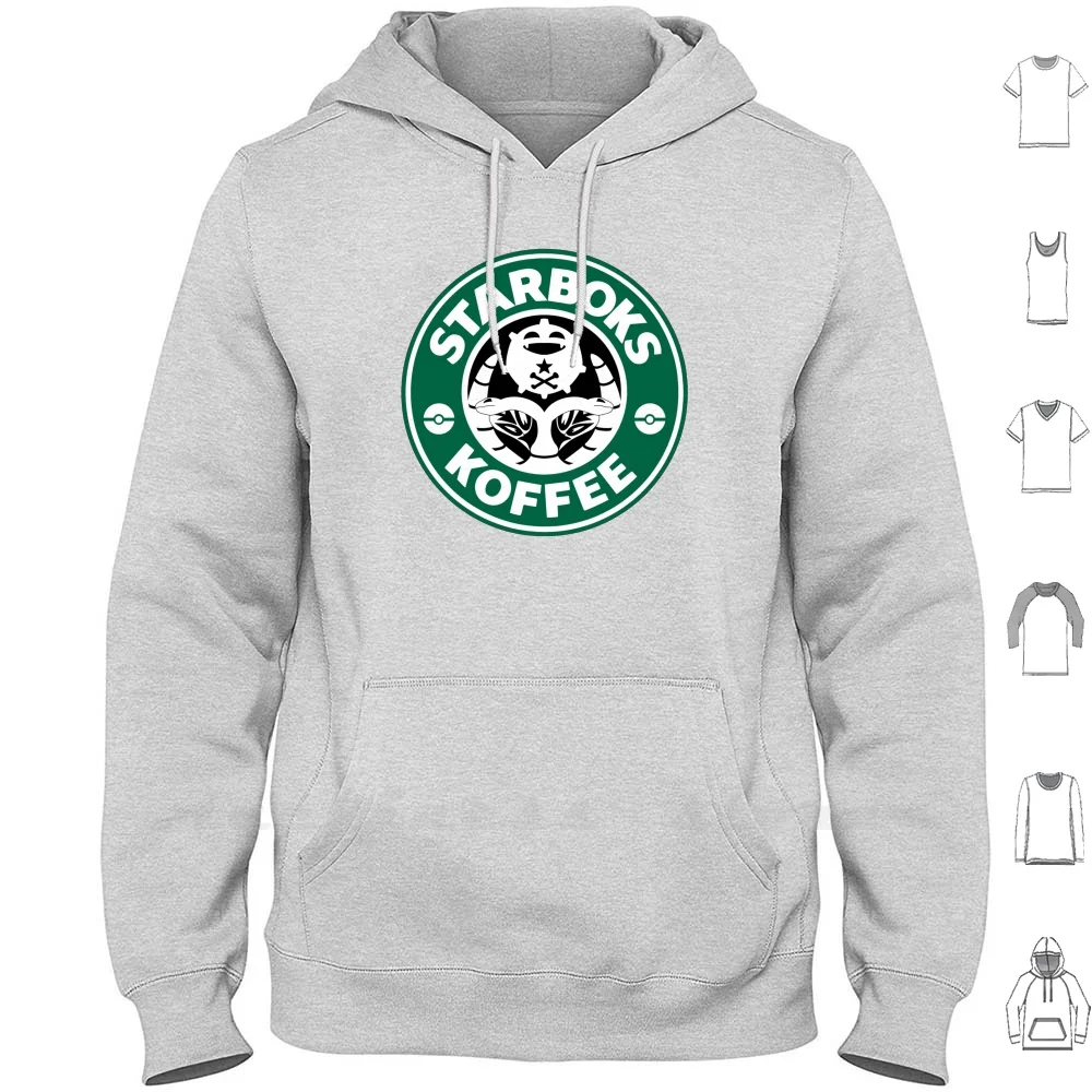 Starboks Koffee Felpa Con Cappuccio Manica Lunga Caffè Starboks Koffee Pocket Monsters Master Team Rocket Grunt James John