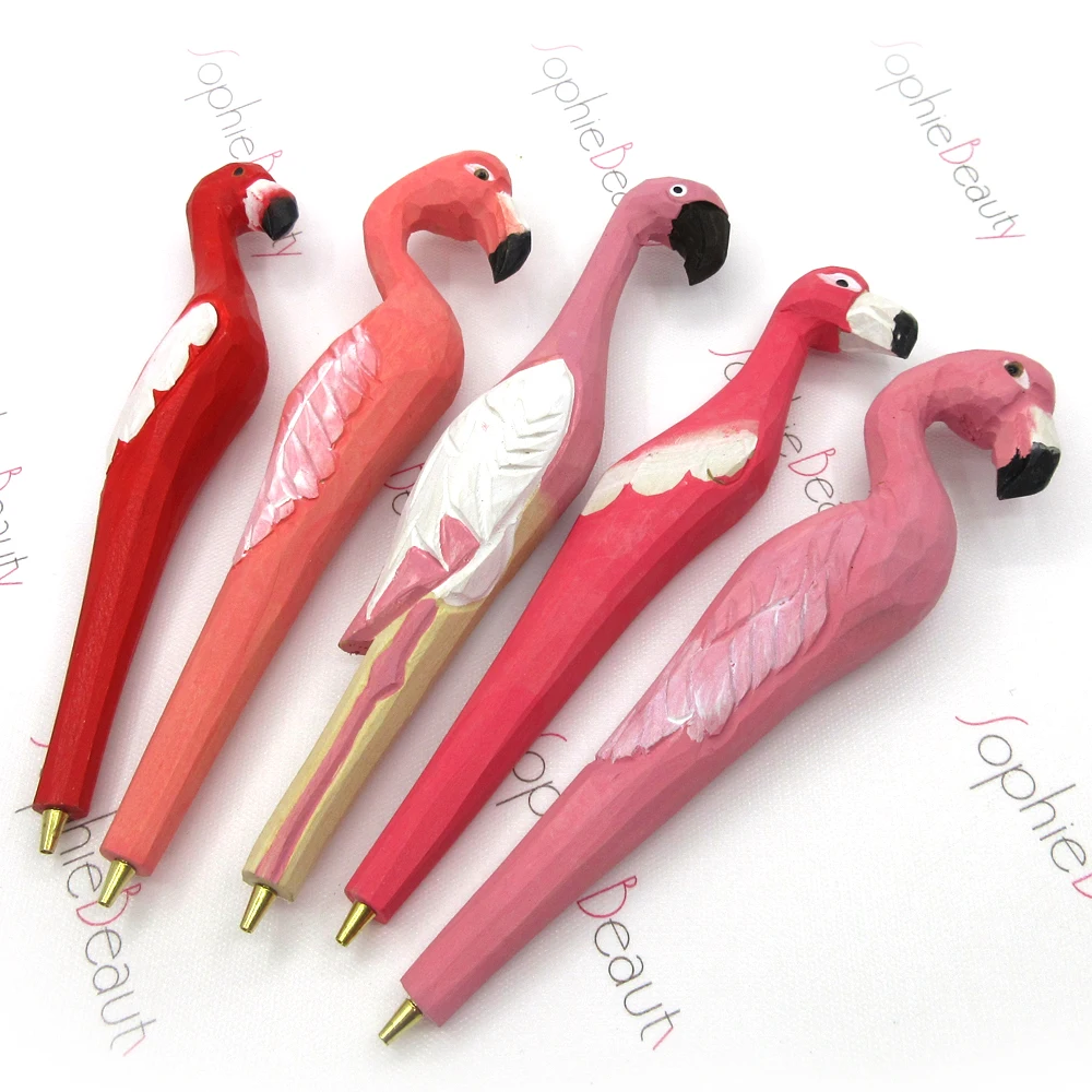 

2019 New Drill Pen Diamond Painting Tools Flamingo Flower Style Rhinestones Mosaic Tool Cute Animal Hand Carved Wooden Pens