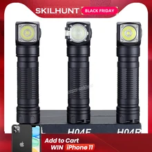 Skilhunt H04 H04R H04F светодиодный фонарик два пользовательских UI Cree XML1200Lm фонарик для охоты, рыбалки, кемпинга flashligh+ повязка на голову