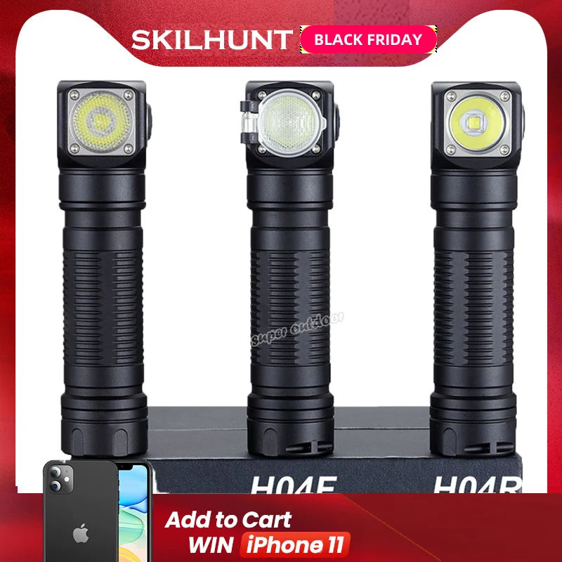  New Skilhunt H04 H04R H04F Led flashlight Two Customized UI Cree XML1200Lm flashlight Hunting Fishi - 32996322884
