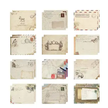 

48pcs Envelopes Beautiful Decor Small Mini Storage Printing Envelope Retro Envelope for Card Scrapbooking Gift