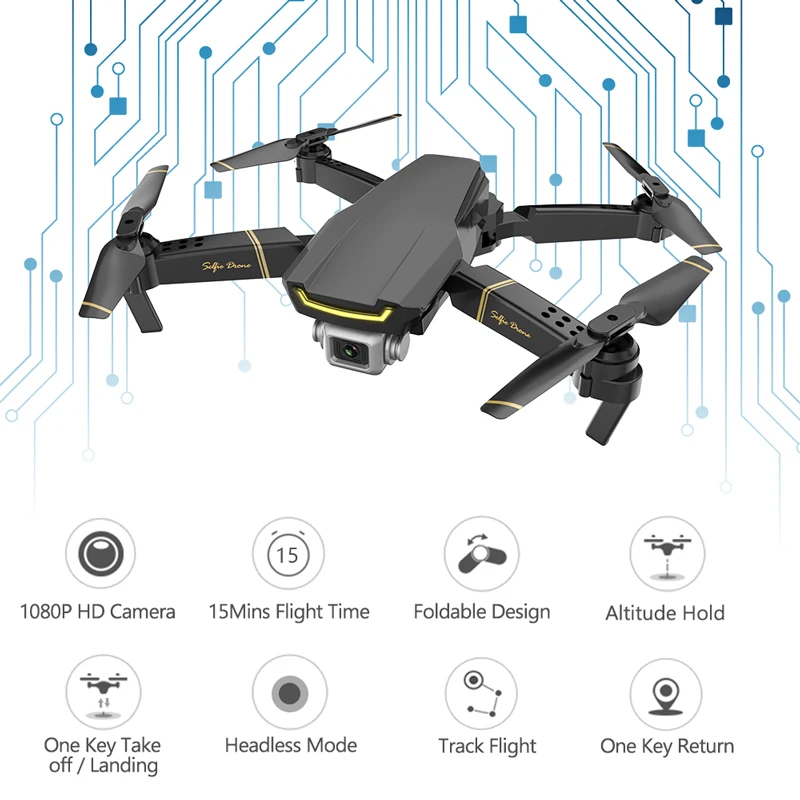 Складной Дрон Global Drone HD Wi Fi камера Радиоуправляемый вертолет GW89 FPV игрушки
