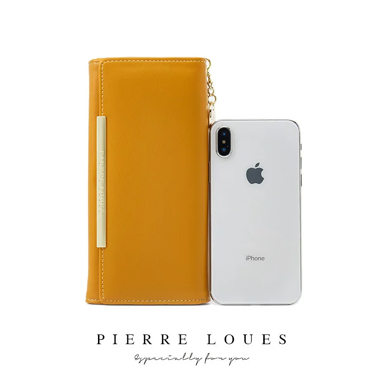 Korean solid color bi-fold walletSimple Big Hold Women's Clutches Pierre Louis Wallet Korean solid color bi-fold walletSimple Big Hold Women's Clutches Pierre Louis Wallet