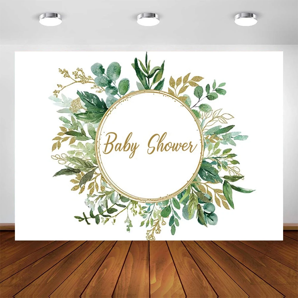 

Yeele Baby Shower Party Background Photocall Photography Ins Style Green Leaf BIrthday Backdrop Children Photo Studio Photophone