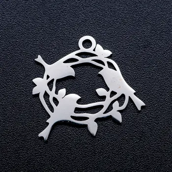 

10pcs/lot Swallow Nest DIY Jewelry Charms Wholesale 100% Stainless Steel Finding Charm Supplies Accept OEM Orders