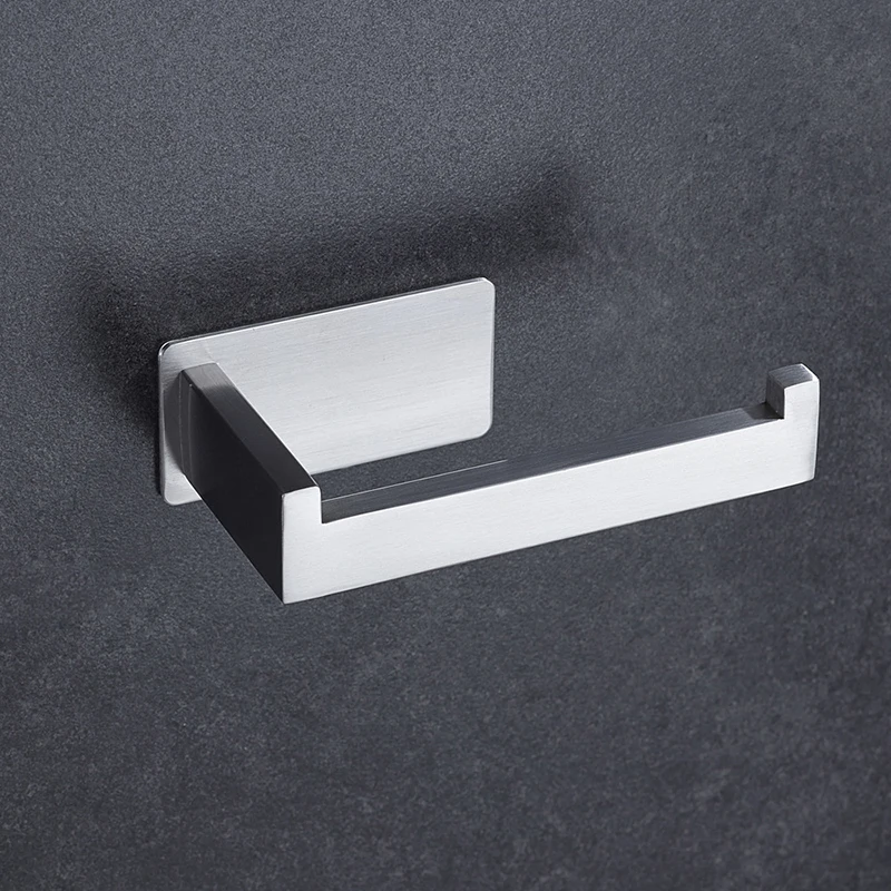 

1pc Bathroom Paper Holder Rack 14.3x4.5x6.8cm Stainless Steel Toilet Paper Bathroom Wall Mounted Rack