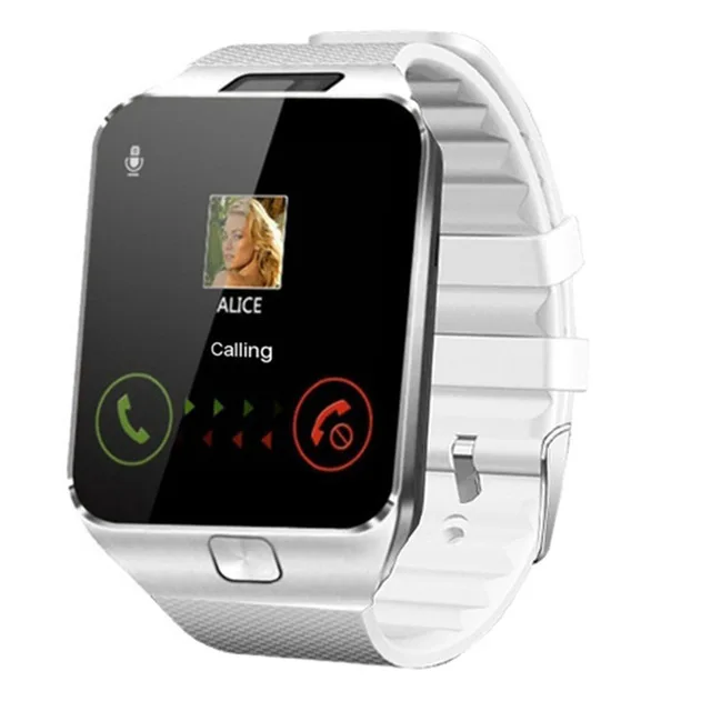 Умные часы DZ09, поддержка tf-карты, sim-камера, спортивные Bluetooth наручные часы для samsung huawei Xiaomi Android телефон pk Z60 - Цвет: Белый