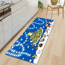 Zeegle Рождественский дверной коврик домашняя отделка кухни пол ковер вода Впитывающий Коврик Для Ванной Комнаты Анти-шелк вход коврик для ног