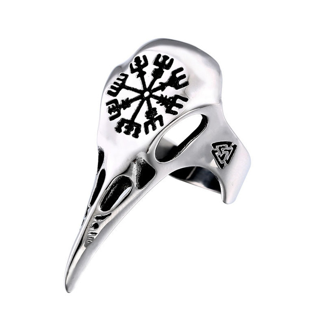 Exaggerated Warrior Skull Mask Ring Fashion Men Domineering Ring Death Demon Retro Ring Jewelry Gift Resizable