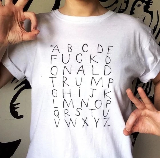 Футболка с забавными буквами A B C D E camisetas tumblr grunge aesthetic 90s женская мода подарок для