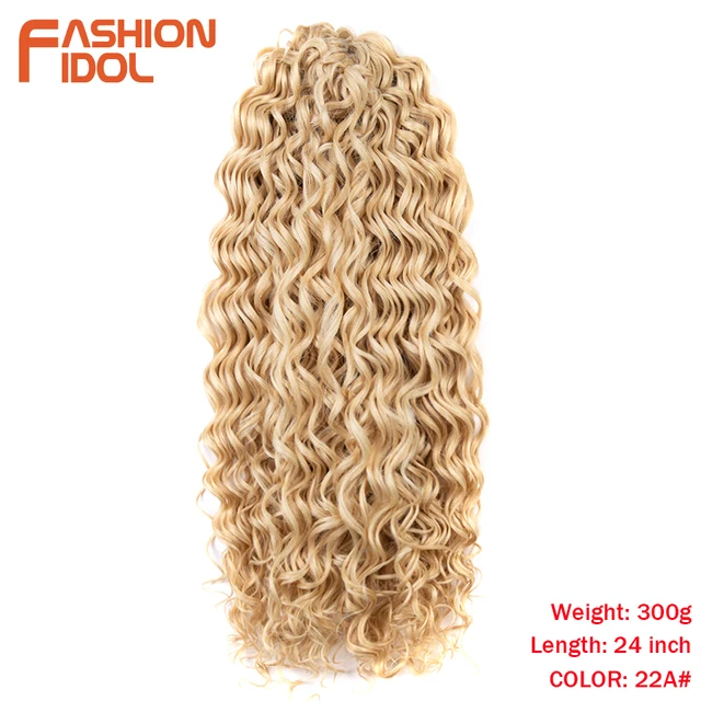 Deep Wavy Twist Crochet Hair Synthetic Afro Curly Hair Crochet Braids High Temperature Fiber Braiding Hair Extensions For Women 22A