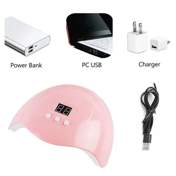 

Nail Light Therapy Machine 54W Dual Light Source Nail Dryer Intelligent Infrared Cur Nail Polish UV Gel Polishing USB Nail Lamps