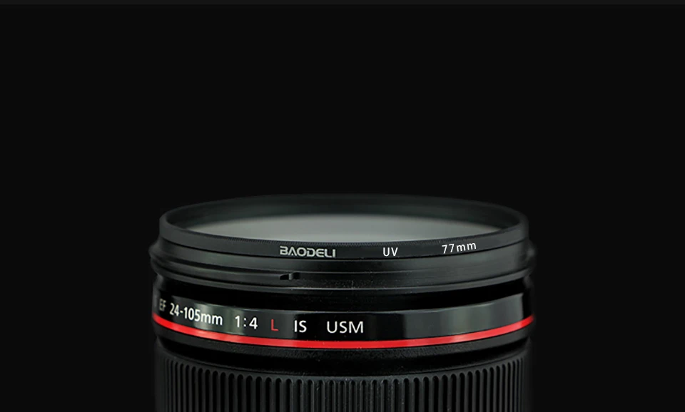 BAODELI УФ-фильтр 37 46 49 52 55 58 67 72 77 82 мм для объектива Камера Canon T6 77d M50 Nikon D3500 5100 5600 sony A6000 Запчасти X3000