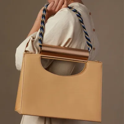 Модные женские сумки с большим металлическим браслетом, дизайнерские брендовые квадратные сумки на плечо, вместительные сумки, винтажные женские кошельки, клатч - Цвет: brown