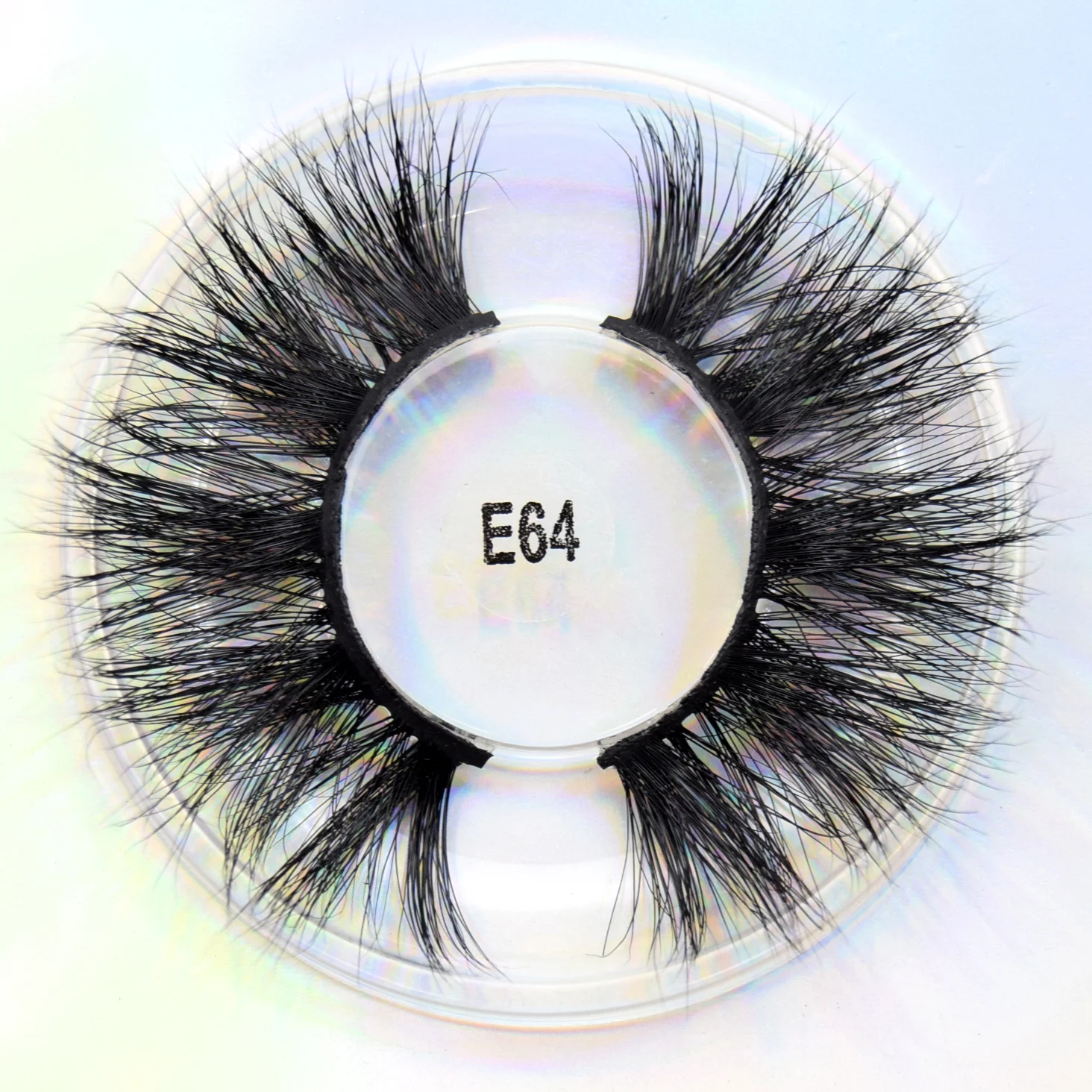 visofree 3d mink lashes natural 25mm lashes for beauty makeup false eyelashes Full Strip lash extension supplies E59 - Цвет: E64 Round