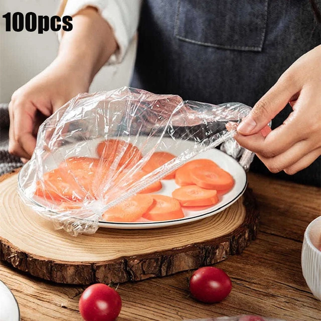 100pcs Reusable Durable Food Storage Covers Bowls Elastic Plate Saran Wrap  Plastic Bag For Refrigerator Kitchen - Saran Wrap & Plastic Bags -  AliExpress