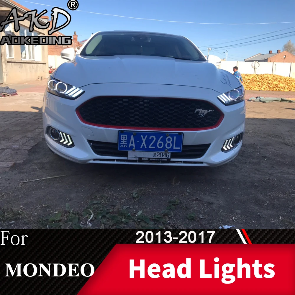 Головной фонарь для автомобиля Ford Fusion 2013- Mondeo головной светильник s противотуманный светильник s дневной ходовой светильник DRL H7 светодиодный Биксеноновая лампа автомобильные аксессуары