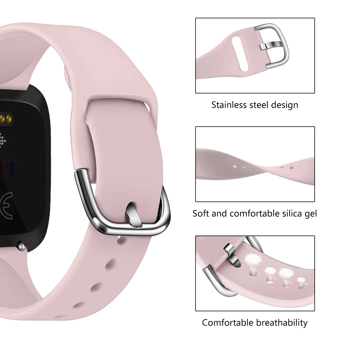 Высококачественный чистый цветной Браслет для Fitbit Versa 2/Versa Lite водонепроницаемый сменный мягкий силиконовый ремешок для часов Correa