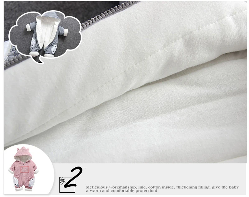 Roupas do Bebê Roupas da Menina do Bebê Macacão para Meninos Quente com Capuz Macacão Recém-nascido Outono Inverno Infantis Crianças Traje 11 High Quality Mamãe e Bebê