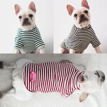 Spring Summer Pet Dog Shirt Fashion Striped Short Sleeve High Collar Cotton Shirt Universal Dog Clothes For Most Dogs