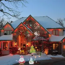 Romântico colorido popular crepúsculo noite luz do projetor lâmpada led laser piscando atmosfera lâmpada presente de natal