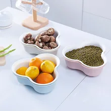 Двухслойный бытовой пластиковый растительный таз, корзина для овощей, горячий горшок, тарелка для фруктов, сливной таз, сливная корзина