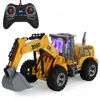 RC Car Excavator Truck Model Remote Control ABS Engineering Vehicle Beach Toys Kids Boys Birthday Christmas Gifts 2