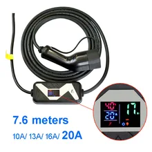 EV Charger Portable EVSE type 2 Home Electric Vehicle Charging Station 85-265V for Chevy Volt, for Nissan Leaf, for Fiat