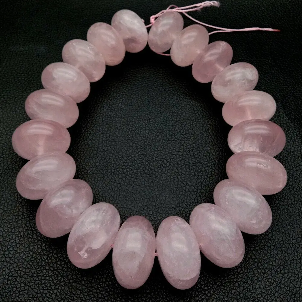 

SE11453 Large Huge Natural Rose Q1uartz 19x30mm Smooth Pink Gems stone 14.5