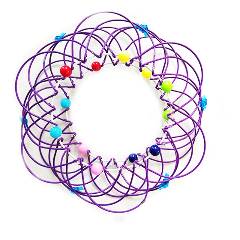

1Pcs Mandala Flower Basket Magic Tricks Soft Steel Iron Wire Circle Kids Decompression Toy Juggling Children Gift Easy To Do