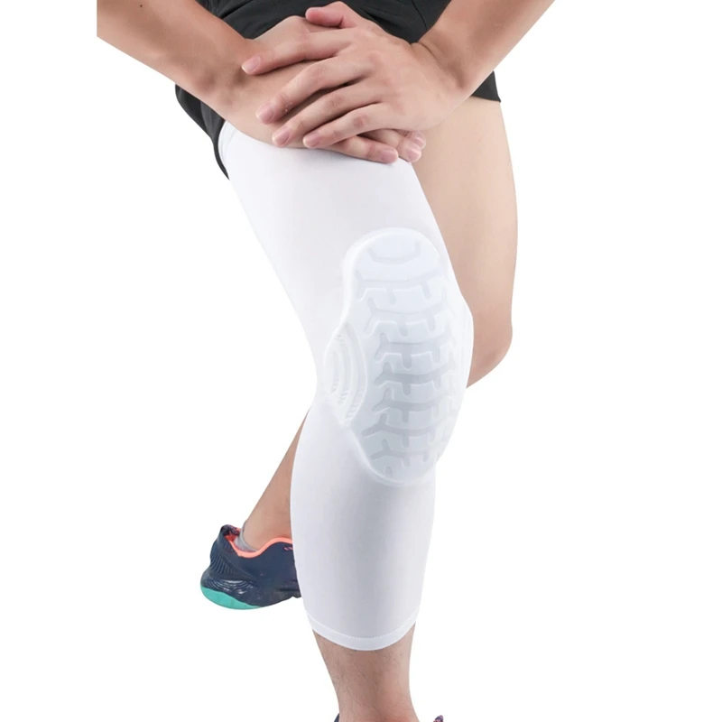 1 шт. длинные наколенники рукав анти-удар дышащий тепловой поддержки ног защита колена для спортзала для игры в баскетбол Fitness3
