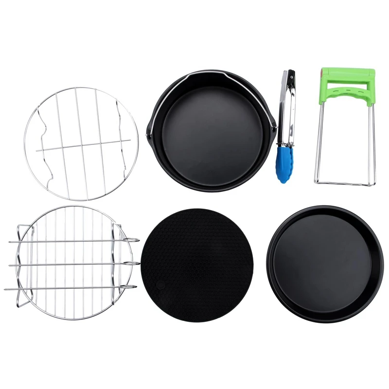 

2 Set Air Fryer Accessories for Gowise Phillips Cozyna and Secura, Fit All Airfryer 3.7QT - 4.2QT - 5.3QT - 5.8QT 7 Pcs Accesso