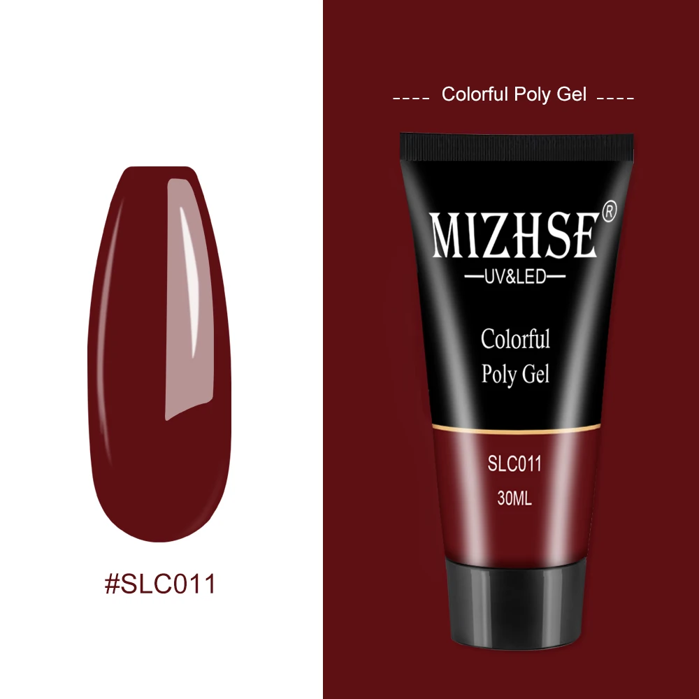 SLC011-30G MIZHSE набор полигеля для наращивания ногтей с наконечниками двойная форма Qiuck сухой полигель замачиваемый УФ-гель для дизайна ногтей Гель-лак - Цвет: SLC011-30G
