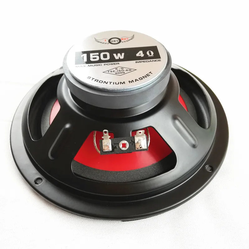 2pcs/Lot 165mm Waterproof 6.5 Inch I KEY BUY Car Audio Loudspeaker 4 Ohm Red Injection Cone Foam Edge Full Range Speaker