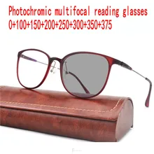 TR90 в круглой оправе прогрессивные многофокусные фотохромные очки для чтения для мужчины и женщины диоптрий очки для чтения FML