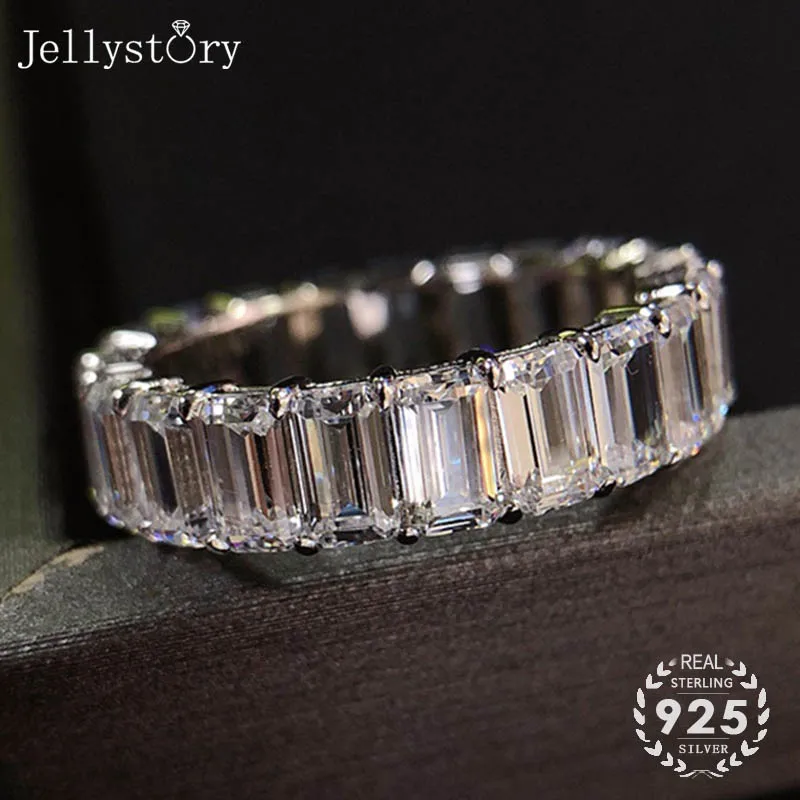 Jellystory класса люкс Творческий Муассанит 18k золотые кольца подвески для женщин 100%