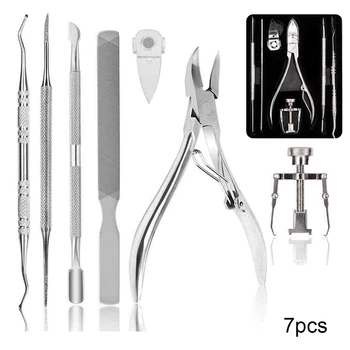 

7 Pcs Professional Toe Manicure Nail Clipper Set for Ingrown Thick Toenail Stainless Steel Pedicure Ingrown Toenail Kit