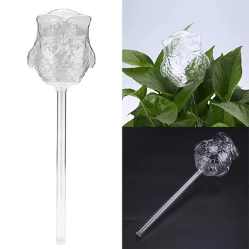 

Plant Self Watering Bulbs Irrigation House Automatic Watering Devices Clear Glass Water Feeder Owl Shape