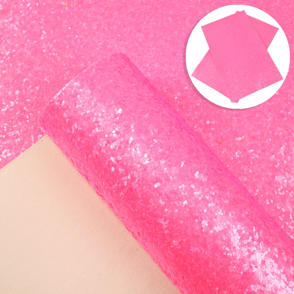 New 20*34cm Plain Chunky Glitter Faux Synthetic Leather For Bow-knot bags Wallet Phone Case Scrapbook DIY,1Yc8091 - Цвет: 1095060004