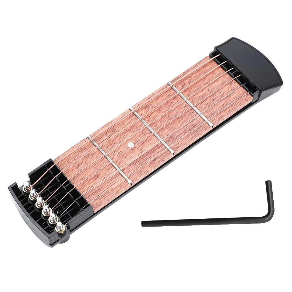 6 Strings 4 Frets Guitar Chord Trainer Model Portable Pocket Neck Practice Tool for Beginner | Спорт и развлечения