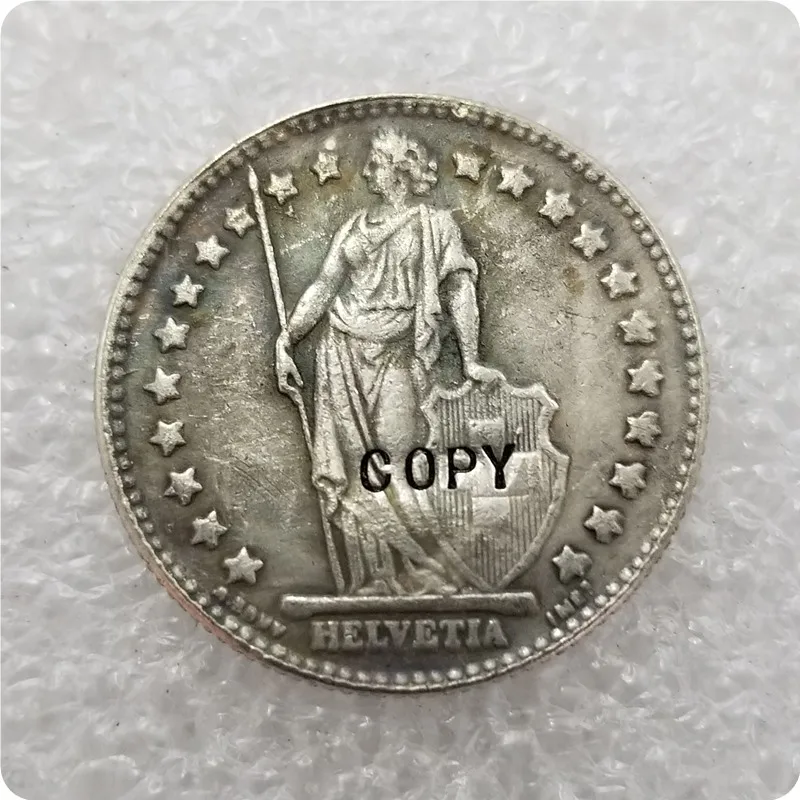 1896-B Швейцария 1 Франковская Монета КОПИЯ памятные монеты-копии монет медаль коллекционные монеты