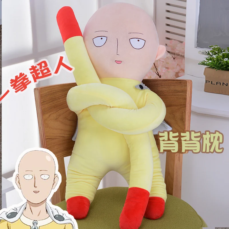 Cartonn ONE PUNCH MAN Plush Doll Cosplay Saitama Pillow Short Stuffed Cute Toy for Gift 67CM