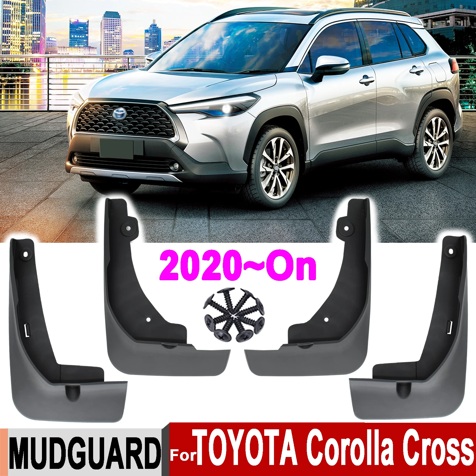 

4x Mudguard For Toyota Corolla Cross 2020 2021 Mudflaps Mud Guard Flaps Splash Fender Liner Front Rear Accessories Wheel styling