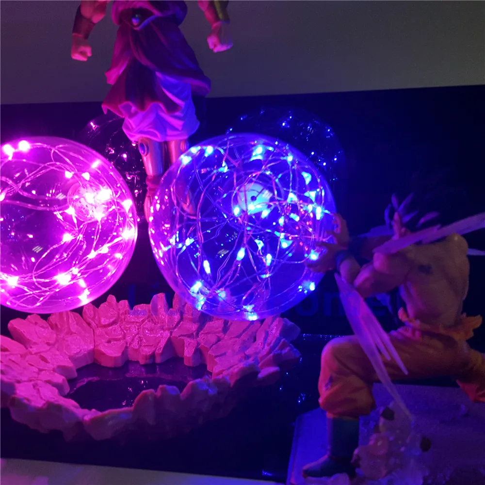 Настольная лампа Dragon Ball Z Goku Vegeta VS Broly ночные светильники 3D светодиодный DIY Набор Супер Saiyan фигурки освещение Lampara Рождественский подарок