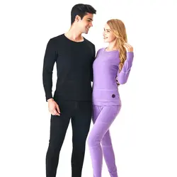Winter Heated Underwear Suit USB Battery Powered Electric Heating Warm Tops Pants Phone Smart Control Temperature Ski Underwear