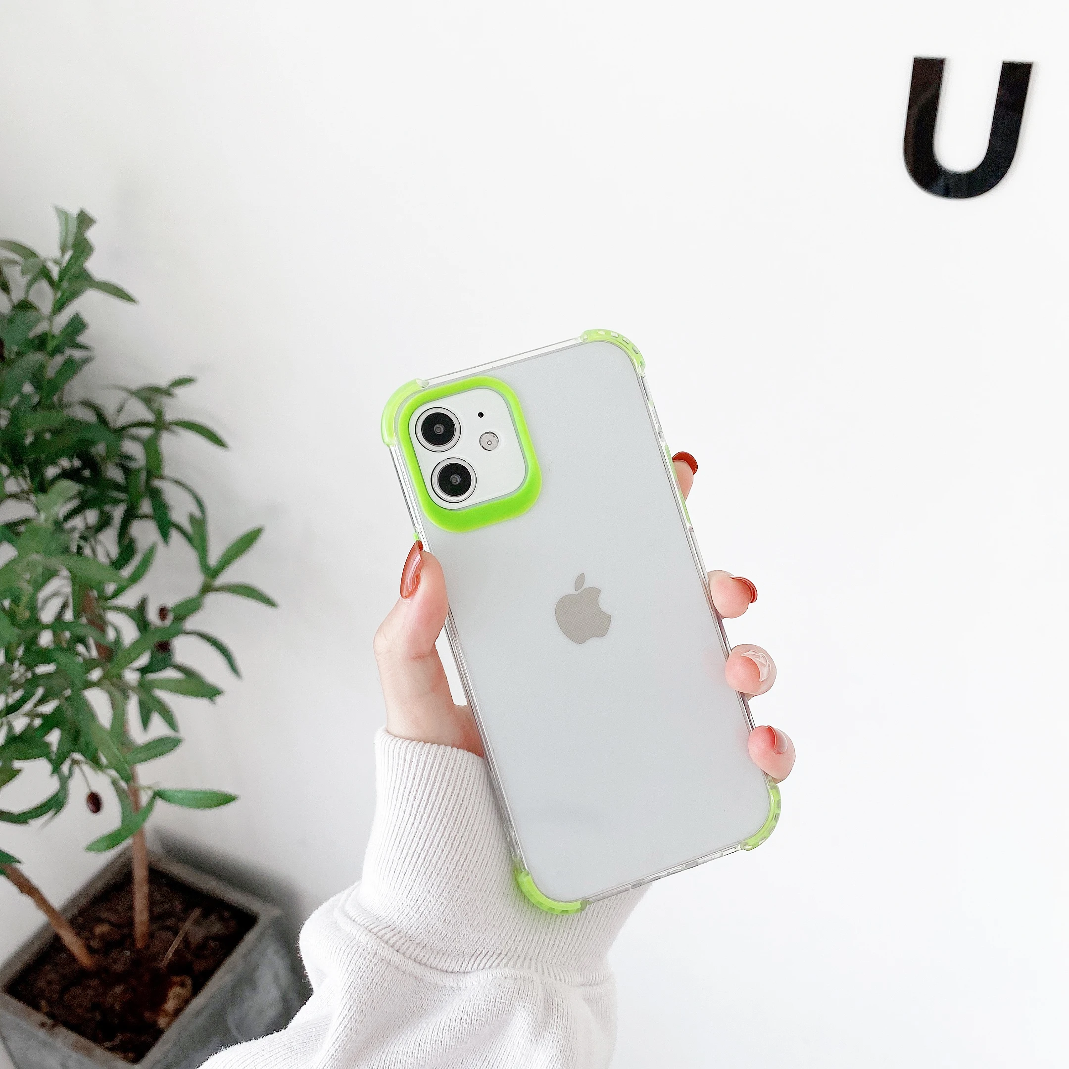 Чехол-накладка для iPhone 12 Pro Max силиконовый прозрачный карамельный неоновый бампер