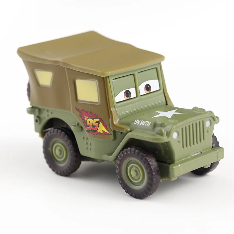Disney Pixar Cars 3 Lightning McQueen армейский зеленый военный автомобиль 1:55 литой