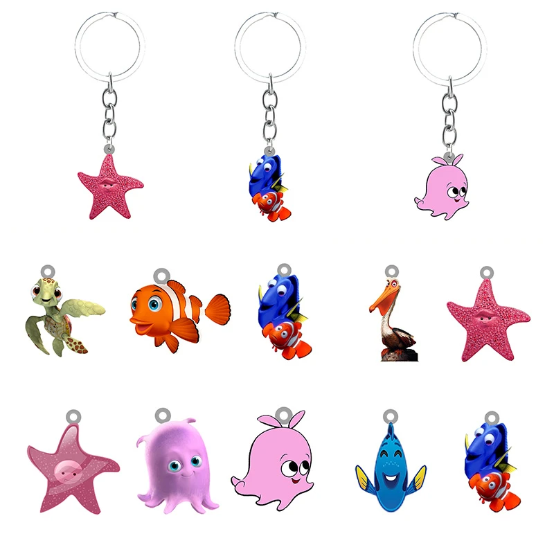 Disney Finding Nemo Characters Crush Dory Cartoon Shape Epoxy Resin  Keychain Backpack School Bag Pendant Jewelry Keychain Diy581 - Key Chains -  AliExpress