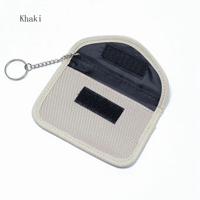 Khaki Faraday Автомобильный ключ RFID сигнальный блокатор сумки красочный чехол для удостоверения личности Противоугонный чехол для бесключевого входа автомобильный ключ чехол для ключа BAG1020 - Цвет: Khaki