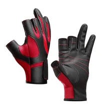Езда Рыбалка Открытый три перчатки для пальцев кожа высокого качества Рыбалка мужские велосипедные перчатки для женщин Велоспорт Спортивная одежда